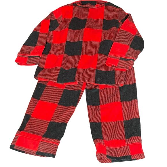 Baby Gap Pajamas 18-24 Months Set PJ Top Bottom Buffalo Plaid 2 pc Flannel Red - Picture 13 of 16